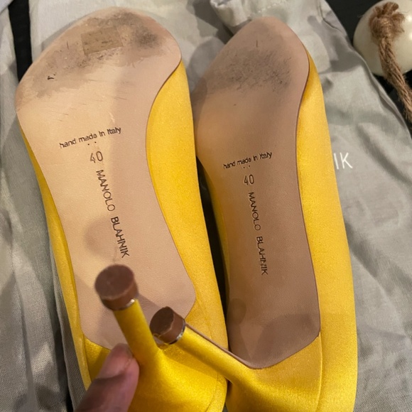 Gentle used Manolo Blahnik Hangsi  Yellow-70 - Picture 6 of 6